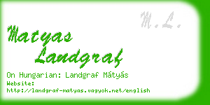 matyas landgraf business card