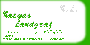 matyas landgraf business card